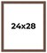 24x28 Wide Barnwood Picture Frame with UV-Resistant Acrylic & Acid Free Backing, Available in 6 Paint Finishes - Grey, Brown, White, and Black